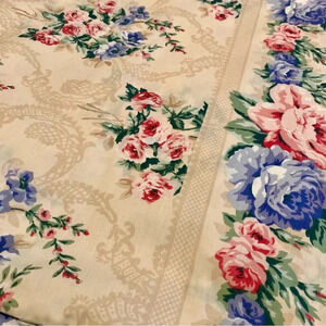 VTG Crown Craft King Duvet Cover Brighton Rose Cottagecore Boho Shabby Chic USA